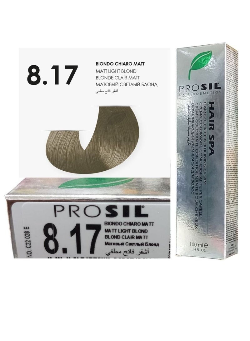 بروسيل صبغه شعر كريمي أشقر فاتح مطفي رقم 8.17 - Image 1