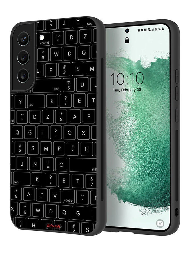Tolwak Samsung Galaxy S21 FE 5G Protective Case Cover Random Keyboard Keys Pattern - Image 1