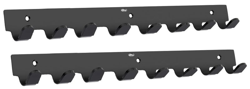 Chitra 8 Pin Curve Stainless Steel Wall Hooks for Hanging Cloth and Towel Hangers for Wall Hook,Door Hangers,Hook Rail (Pack of 2,Black Matt Finish) - Image 2