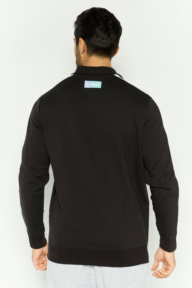 PUMA Puma x Spongebob Squarepants Men Sportswear Fit Outdoor Full Zip Sweatshirt, Black - Image 3