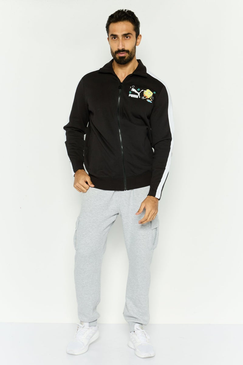 PUMA Puma x Spongebob Squarepants Men Sportswear Fit Outdoor Full Zip Sweatshirt, Black - Image 4