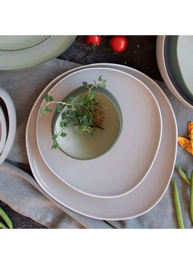 Easy Life Organic Series Glaze Ceramic Dinner Plate Grey 27cm R2650#OREY - Image 2