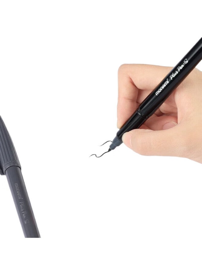 Monami 04031011 Fiber Pen, Water-Based Outline Pen, Gel Pen, Black, 12 Pcs/Box - Image 3