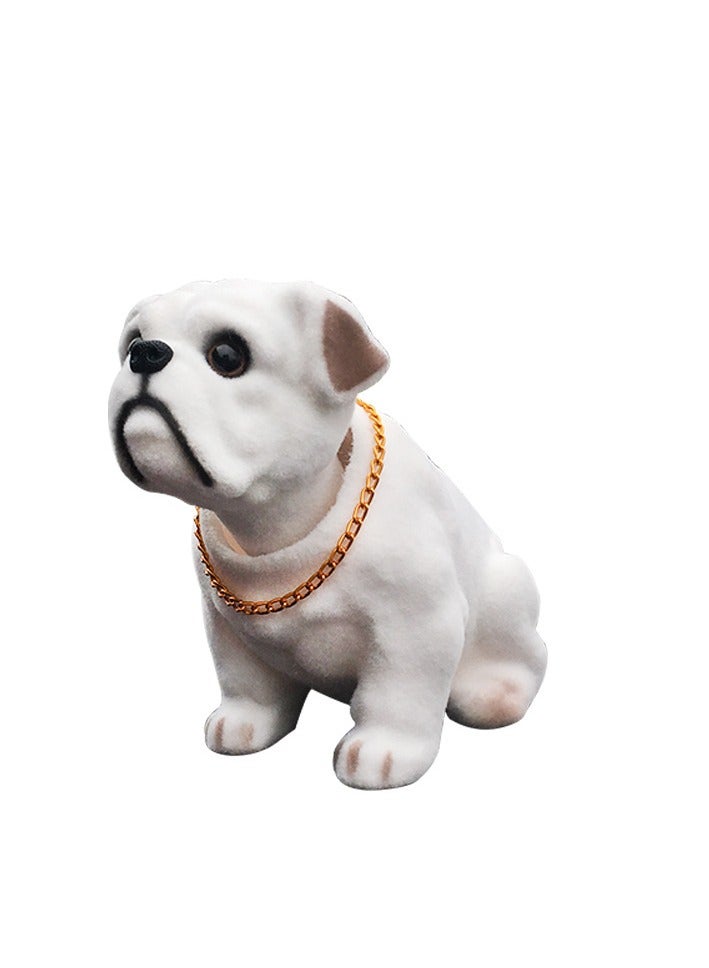 Generic Car Decoration, Resin Shaking Head Dog Animal Bulldog Creative Cute Car Decoration  - Image 1