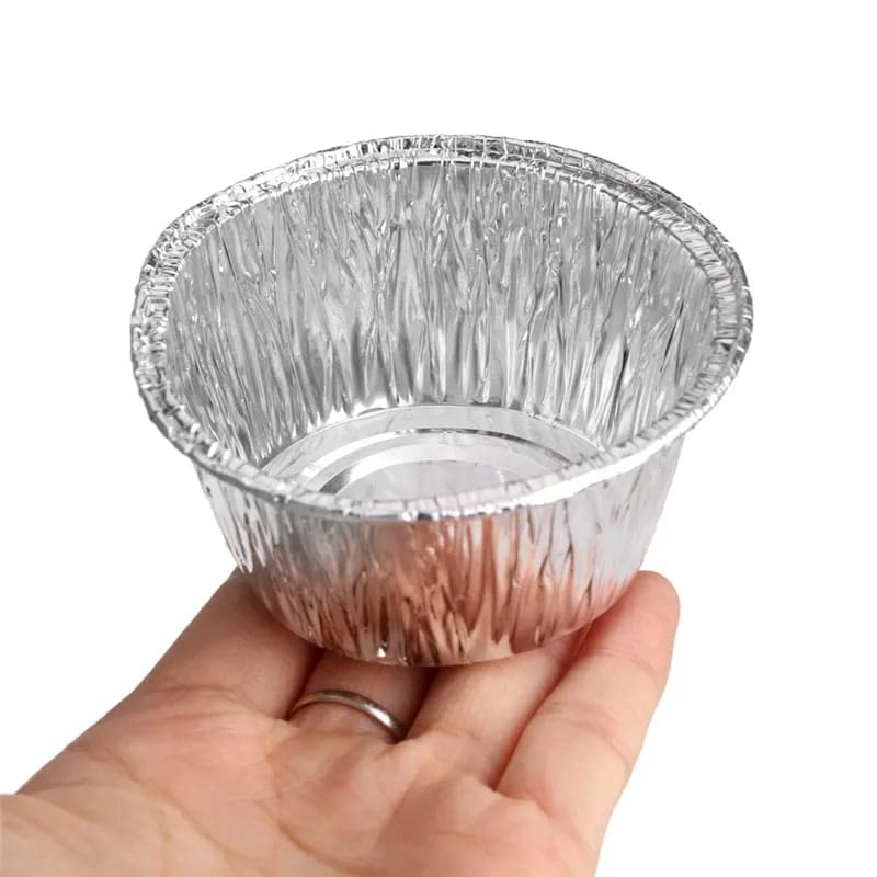 Kunya® Aluminium Foil Disposable Cups Baking Bake Muffin Choco Lava Cupcake Tin Mold Round, 100- Pieces - Image 4