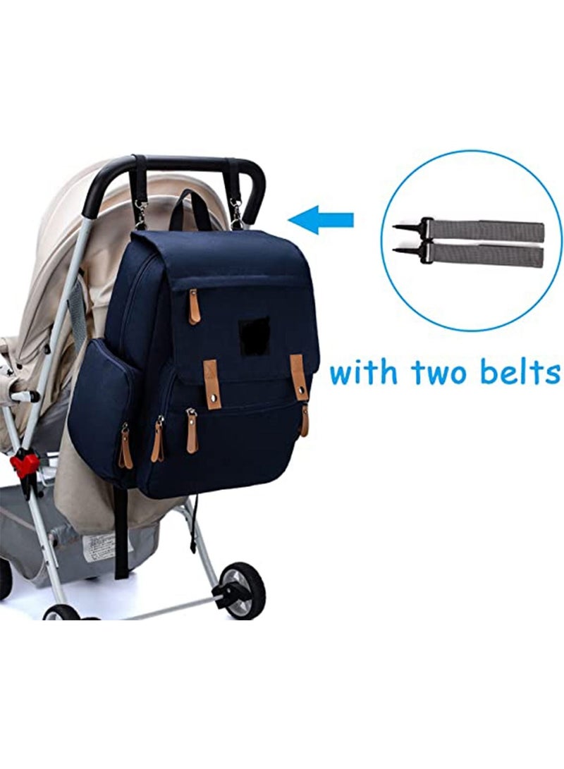 GT-Wheel Diaper Backpack, Waterproof Canvas Baby Bag with Insulated Pockets Stroller Straps Changing Pad  - Image 4