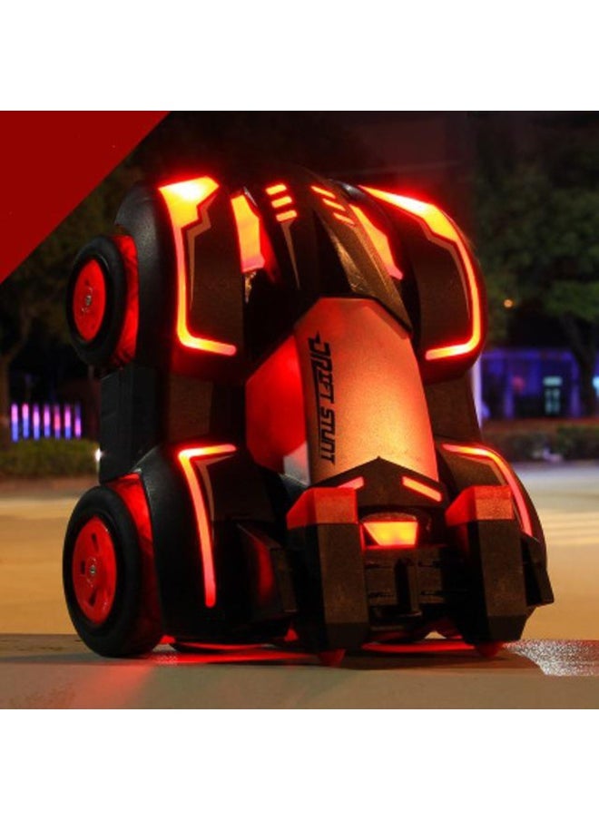 TOON TOYZ - Elite Turbo Drift Stunt Car – 360° Spin RC Car with Lights | High-Speed Remote Control Drift Car for Kids | Rechargeable Off-Road Stunt Vehicle | Ideal Gift for Boys & Girls Back and Red Toy Car - Image 1