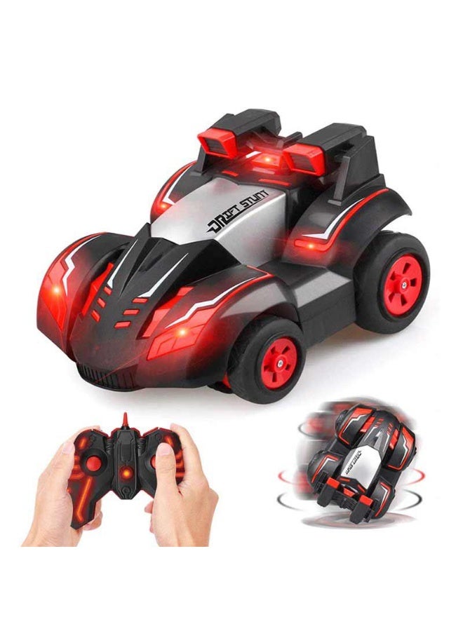 TOON TOYZ Elite Turbo Drift Stunt Car – 360° Spin RC Car with Lights | High-Speed Remote Control Drift Car for Kids | Rechargeable Off-Road Stunt Vehicle | Ideal Gift for Boys & Girls Back and Red Toy Car - Image 1