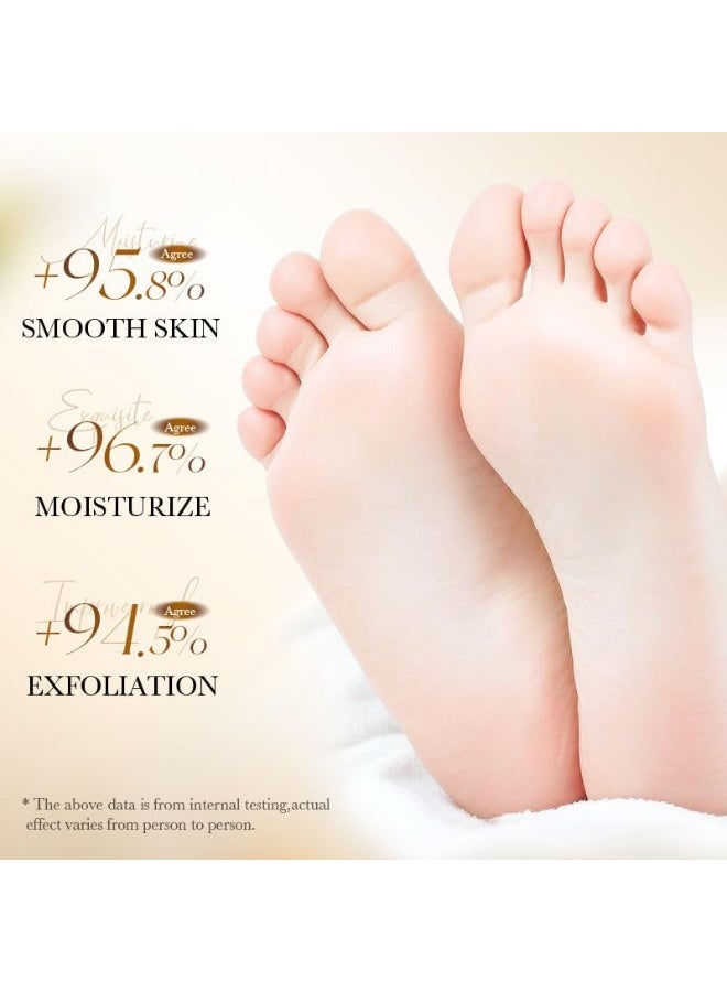 BIOAQUA 5Pcs Rice Raw Pulp Foot Mask Nourishing Foot Mask to Remove Dead Skin Moisturizing Treatment for Dry Rough and Cracked Heels Soft Smooth Feet Rice Exfoliating Foot Mask Smooth Whitening Foot Mask - Image 4
