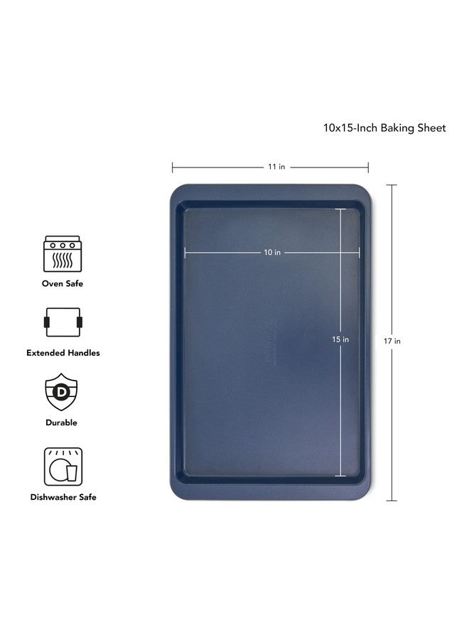 KitchenAid صينية خبز من الفولاذ المؤكسد غير اللاصق 10x15 بوصة من كيتشن إيد، أزرق حبر - Image 2