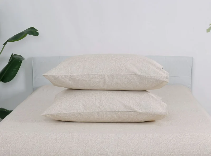 يسكن 200 Thread Count Printed Jasper Fitted Sheet Set - Reverse