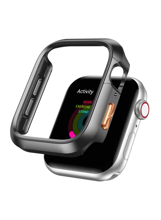 Suitable For Apple 5678910 Generation Watch Protective Case 42mm 46mm Iron Dome Protective Hollow Case-Color:ORIGINAL BLACK ORANGE-Exterior Dimension:Opp Packaging-(s10)42mm