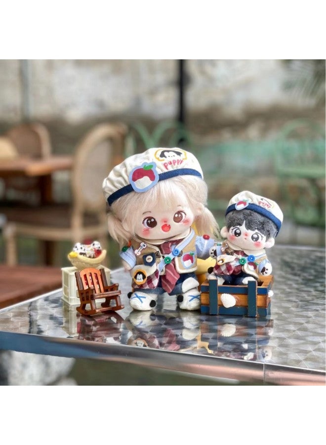 Cotton Doll Sea Salt Litchi Puppy 10cm 15cm 20cm Original American Retro No Attribute-Specifications:20cm-Color:Light Blue Bull Cloth Special Shot 10cm Hat Not Included - Image 1