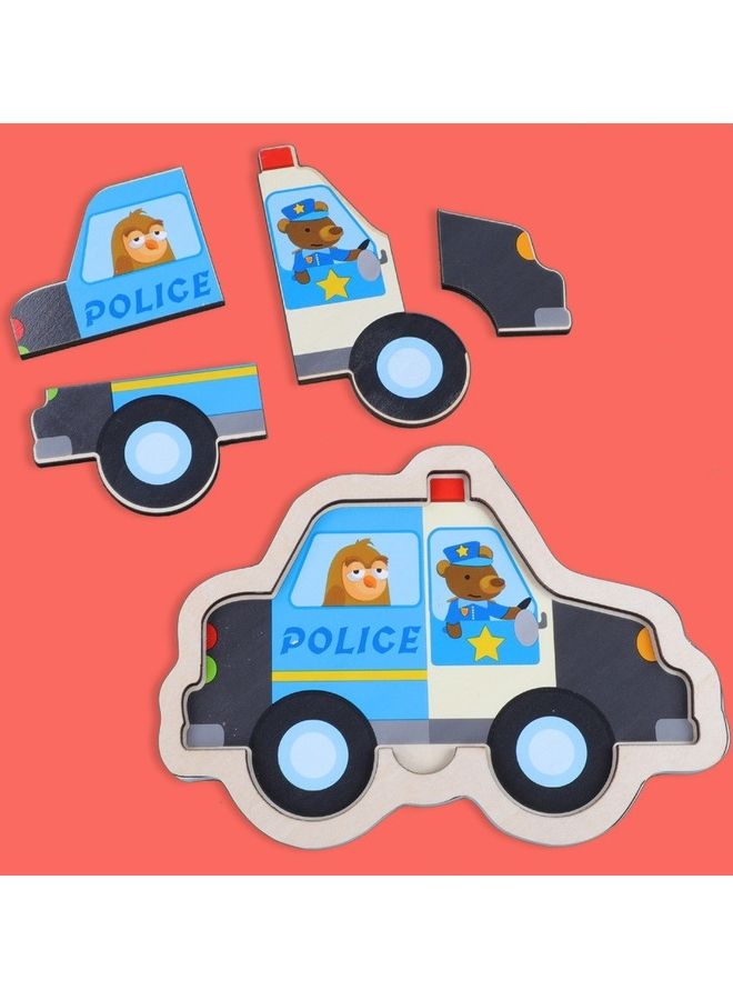 مجموعة أحجية قطع تركيب خشبية من 4 قطع - Image 2