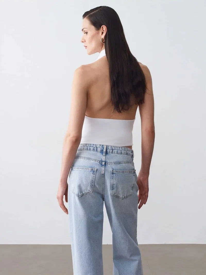 ديلفين Dilvin Fitted Sleeveless Cowl Neck Blouse