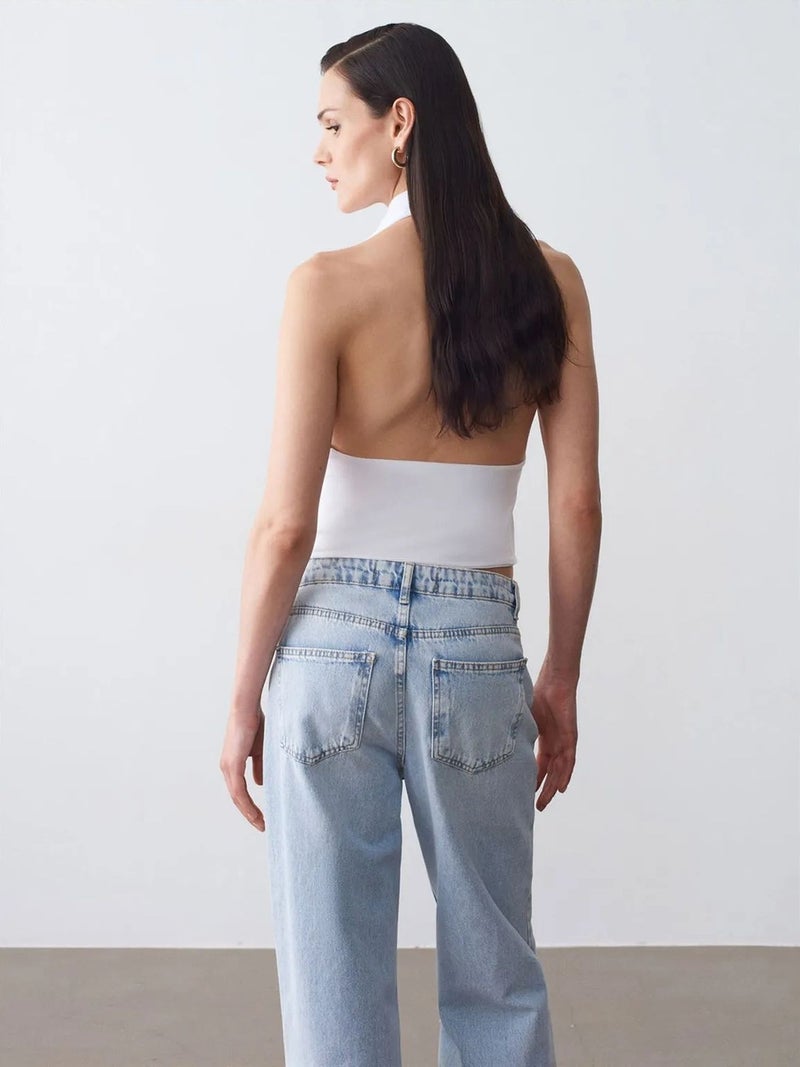 DILVIN Fitted Sleeveless Cowl Neck Blouse - Image 2