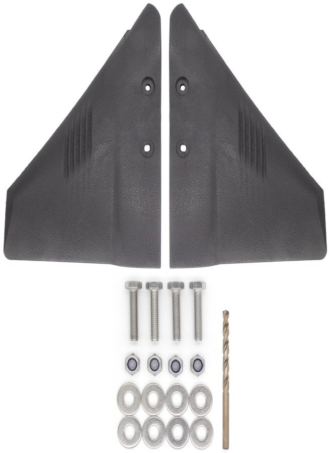 QuickMariner Boat Hydrofoil Stabilizer for Marine Outboard and Sterndrive Motors made of PA66 Plastic Black - Image 2