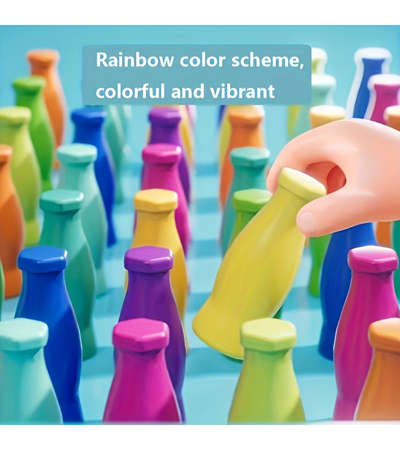 21 Colored Bottles Guessing Set With Storage Box For Logic And Memory Training Relaxation Entertainment - Image 4