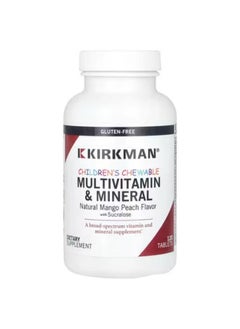 Kirkman Labs Children's Chewable Multivitamin & Mineral, Natural Mango Peach, 120 Tablets 