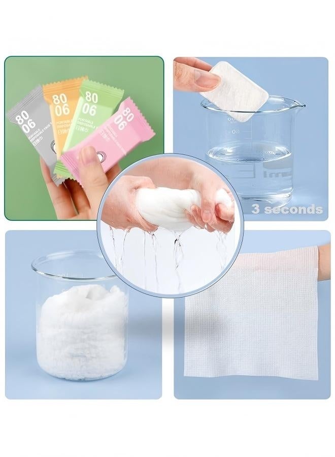 20Pcs Disposable Compressed Towels, Pure Cotton Thickened Face Towel, Soft Convenient Durable Absorbent Towel, Portable Washcloth for Camping Travel Hotel Outdoor - Image 4