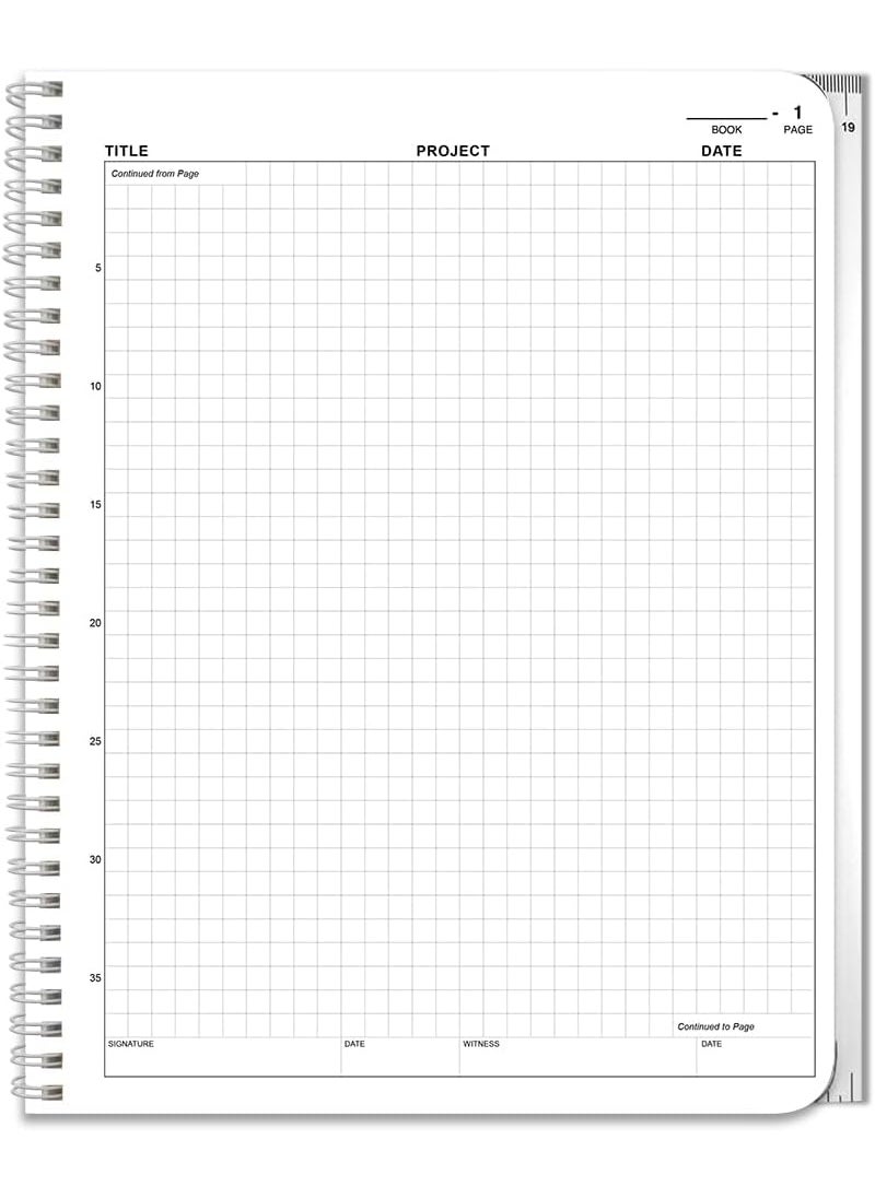 BookFactory BookFactory Carbonless Lab Notebook Scientific Grid Format  Contains Carbon Copies 85 x 11 75 Sets of Pages 150 Sheets Total  Duplicator WireO Bound LAB075WTGD  - Image 2