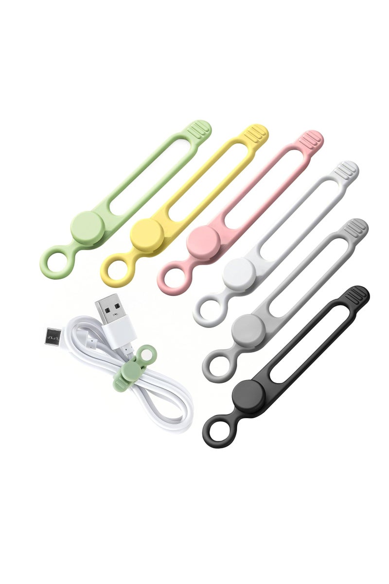 general 30 Pcs Silicone Data Cable Organizer, Reusable Cable Ties Wire Organizers for Office, Multipurpose Elastic Cord Wraps Cable Management Charger Cord Organizer for Appliances, Electronics, Travel - Image 1