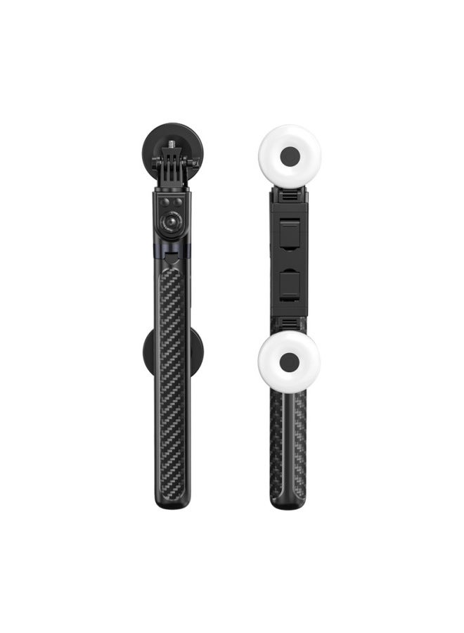 Loquat Mobile Phone Bracket Z17 Integrated Selfie Stick Tripod Beauty Big Fill Light TikTok Live Broadcast Grop Artifact-Color:Z17PRO Single Light Pink  - Image 5