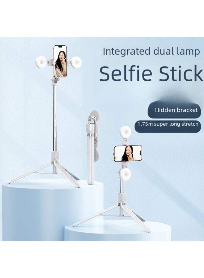 Loquat Mobile Phone Bracket Z17 Integrated Selfie Stick Tripod Beauty Big Fill Light TikTok Live Broadcast Grop Artifact-Color:Z17PRO Single Light Pink  - Image 3
