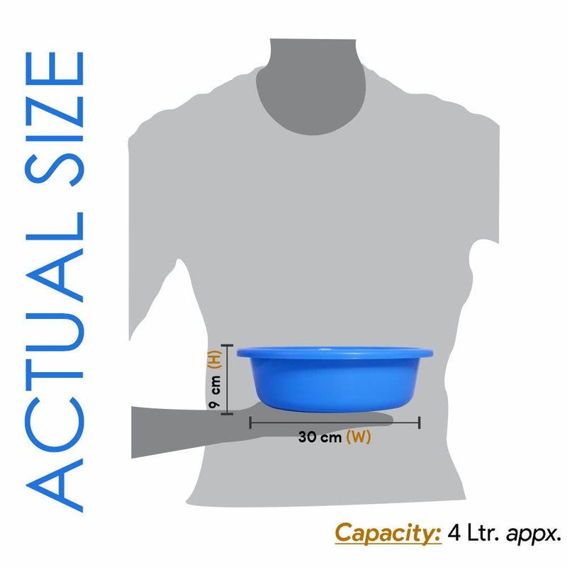 Wonder Homeware Prime Bowl 6 Heavy Quality Bowl Set, 2 pc Bowl Set 4 LTR, Pink Blue Color - Image 3