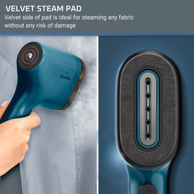Rowenta, Steamer for Clothes, PurePop Handheld Steamer, 1.5 Lbs, 15 Second Heatup, 2.3 Oz Capacity, 1150 Watts, Ironing, Blue Clothes Steamer, Vacation Essentials, Travel Must Have, DR2020 - Image 4