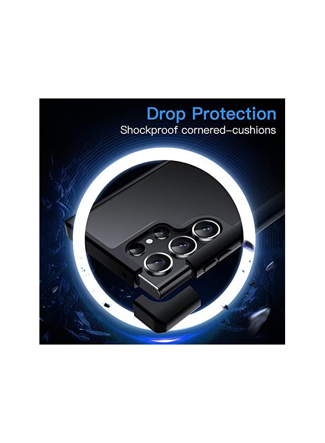 Jetech Matte Case For Samsung Galaxy S23 Ultra 5G 6.8-Inch, Frosted Translucent Back Protective Slim Phone Cover, Anti-Fingerprints (Black) - Image 3