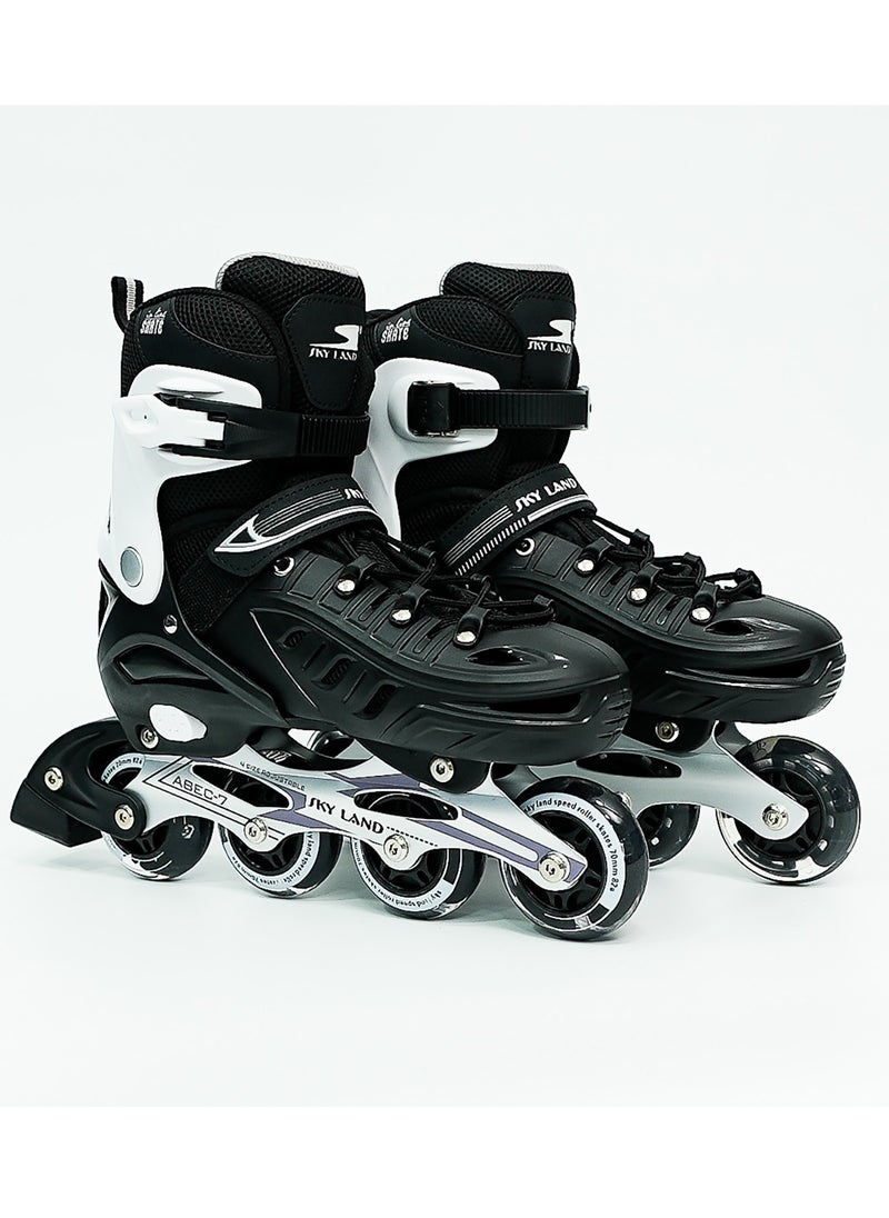 Sky Land Adjustable Inline Skates for Kids & Teens with LED Light-Up Wheels | Safe Rollerblades with ABEC-7 Bearings, Triple Protection & Durable Design | EU Size 35-38 (Skating Shoes TMX-028)  - Image 1