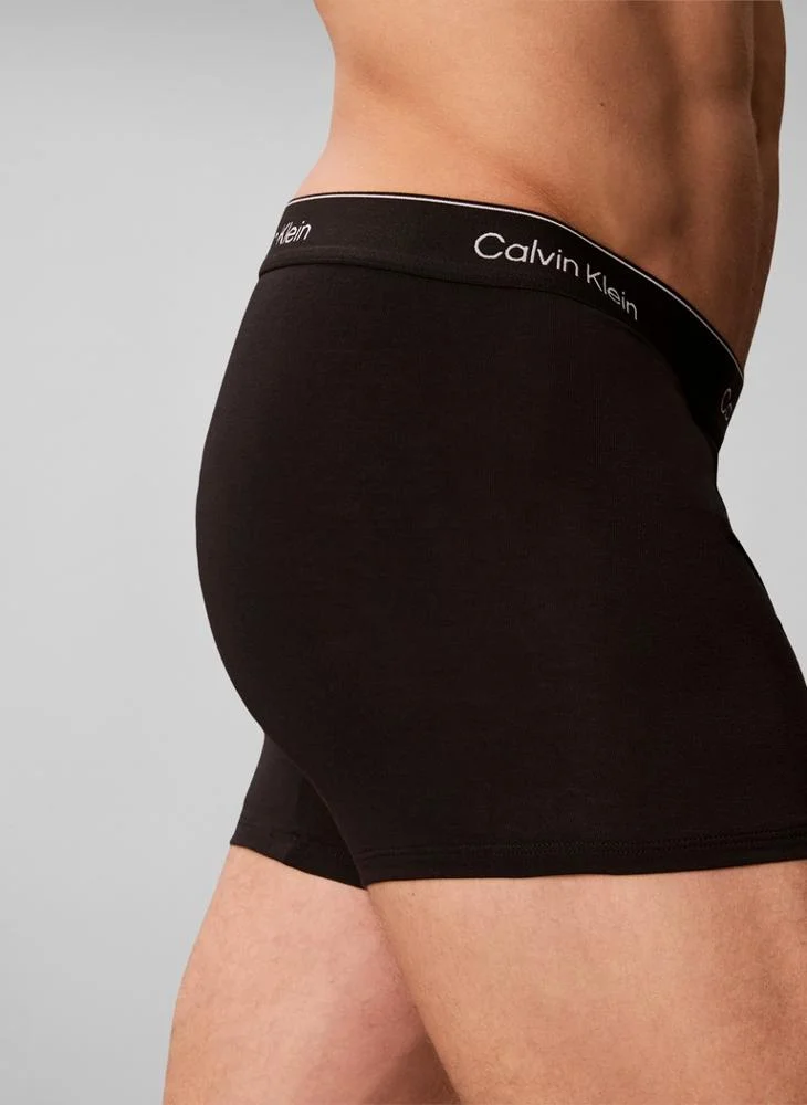 Calvin Klein  5 Pack Relaxed Trunks - Icon Cotton Stretch for Men | Best Price UAE