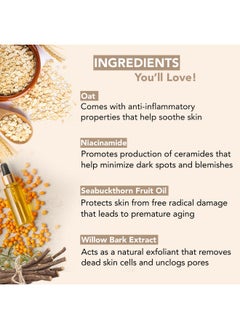 Botanic Hearth Oat & Niacinamide Cleanser Face Wash Enriched With Seabuckthorn Fruit Oil, Willow Bark Extract | Ideal For Sensitive Skin | For Women & Men | Sulphate & Paraben Free | 100Ml  - Image 3