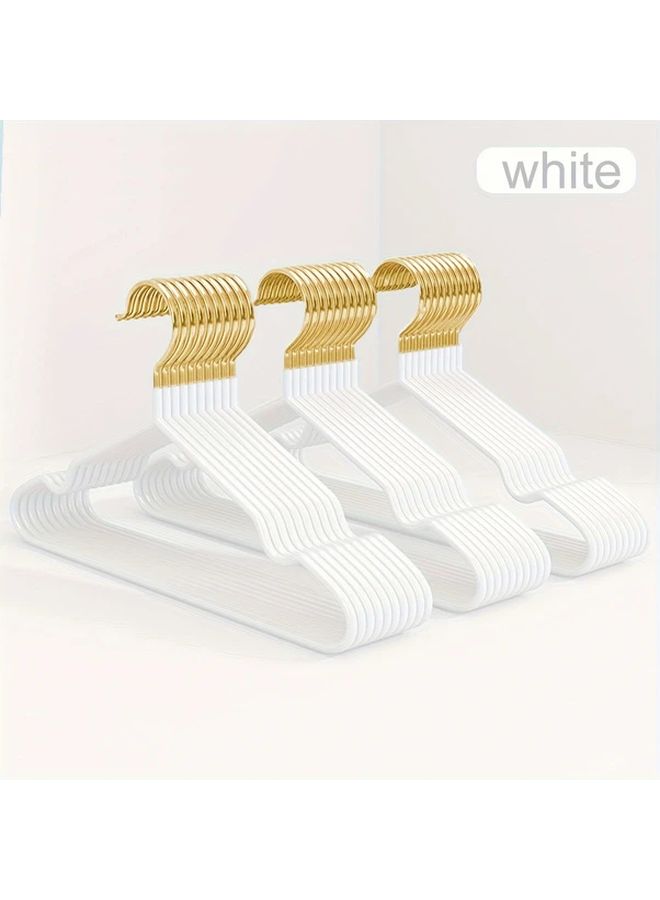 White Metal Clothes Hangers 10pcs Space Saving Standard Suit Coat Hangers Value Pack - Image 3