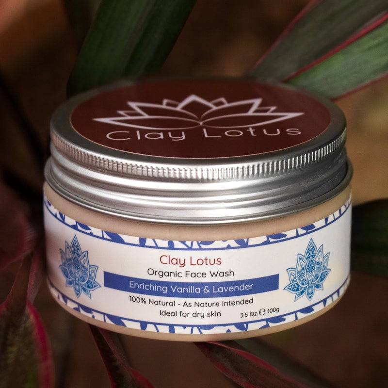 Clay Lotus Organic Face Wash - Hydrating Cleanser for Dry, Mature Skin. Anti-aging, Natural Formula for Reduced Wrinkles and Restored Radiance- Vegan and Moisturizing- For Women & Men - Image 5