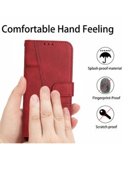 Best Choice Products For iPhone 16 Pro Case,Premium Leather Wallet Case with Card Holder Kickstand Magnetic Closure Flip Folio Case Cover for iPhone 16 Pro,Red  - Image 2
