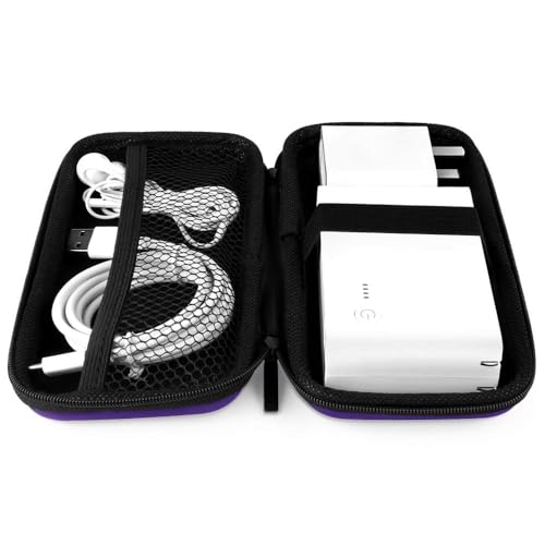 iMangoo Shockproof Travel Essentials Organizer Charger Case, Space-Optimized Small Zipper Electronics Accessories Pouch Tech Cord Cable Power Bank Storage for Women Men, 6.5x3.2x1 In (Purple) - Image 5