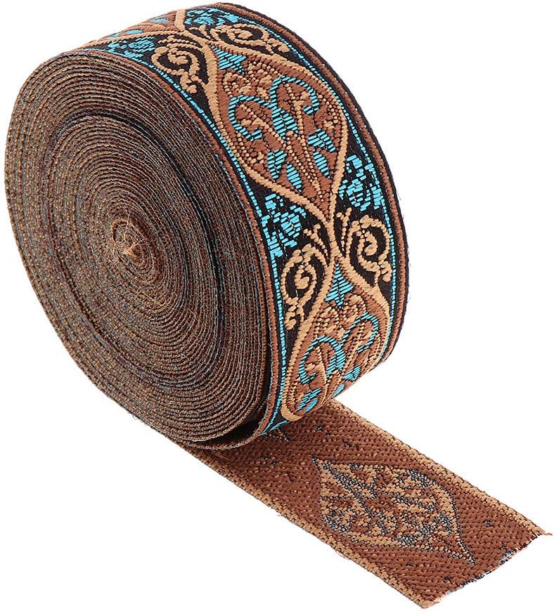 klarako 5m Jacquard Border Woven Border Woven Ribbon Fabric Ribbons Border Made of Polyester for DIY Handicrafts, Width Selectable - Multi, 3cm - Image 5