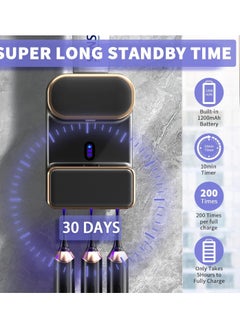 KIIUMI Automatic Toothpaste Dispenser with Sterilization, Wall Mounted Electric Toothbrush Holder with 3 Slots, Toothpaste Dispenser for Kids and Adults, Grey  - Image 3