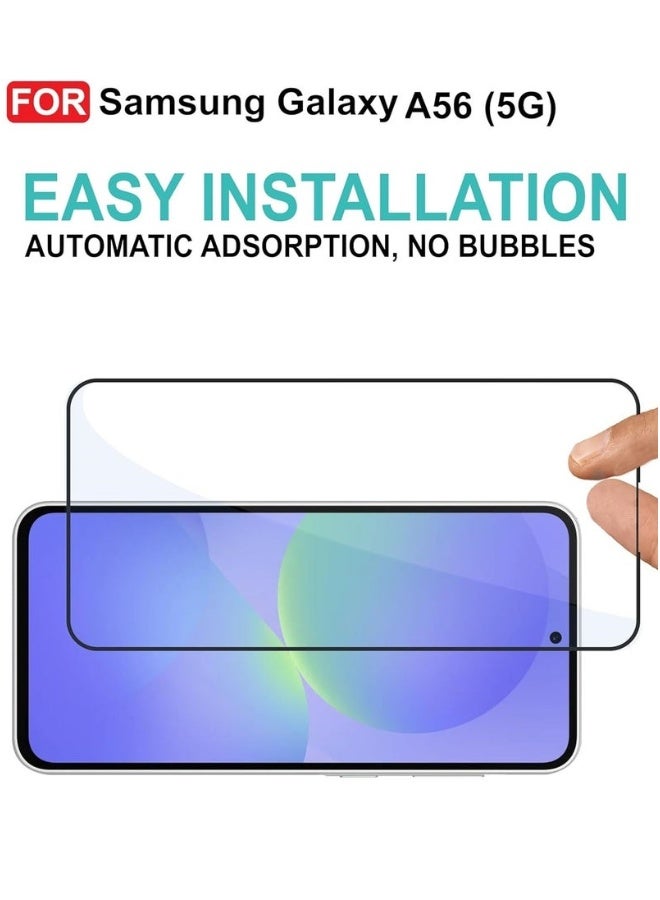 DUSALA Samsung A56 Screen protector Edge to Edge Full Screen Coverage Anti Scratch Tempered Glass Film for Samsung Galaxy A56 5G(2025) 6.7 Inch. - Image 4