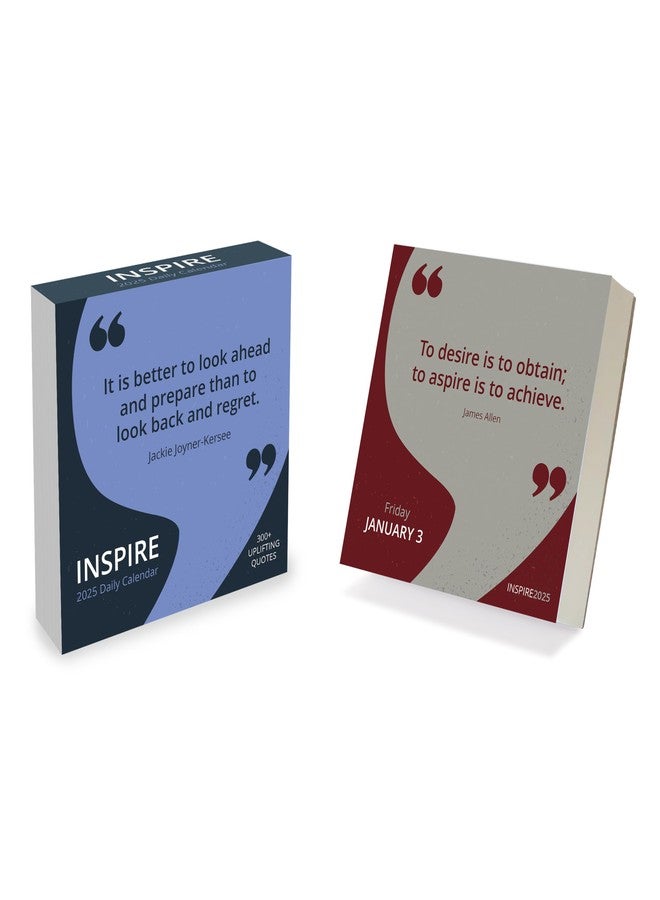 TF PUBLISHING 2025 Inspire Daily Desktop Calendar | Home and Office Organization | Small Desk Top Calendar | Full-Color Easy Tear-Off Pages | Standing Fold-Out Cardboard Easel for Desks | 5.25”x5.25” - Image 1