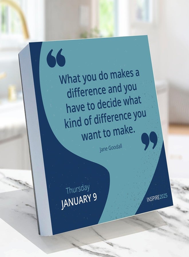 TF PUBLISHING 2025 Inspire Daily Desktop Calendar | Home and Office Organization | Small Desk Top Calendar | Full-Color Easy Tear-Off Pages | Standing Fold-Out Cardboard Easel for Desks | 5.25”x5.25” - Image 4