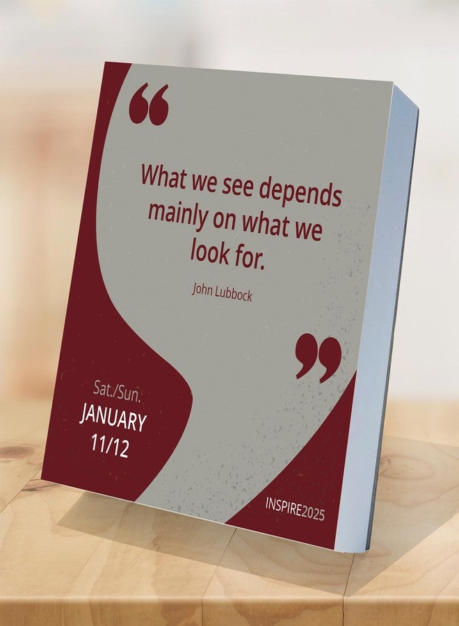 TF PUBLISHING 2025 Inspire Daily Desktop Calendar | Home and Office Organization | Small Desk Top Calendar | Full-Color Easy Tear-Off Pages | Standing Fold-Out Cardboard Easel for Desks | 5.25”x5.25” - Image 5