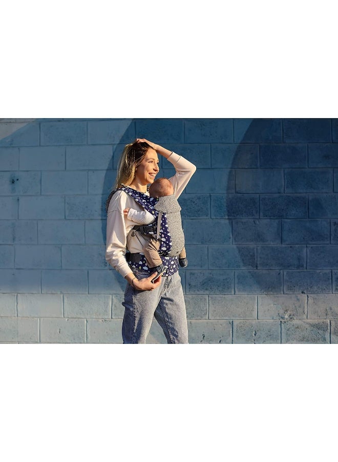 Beco Baby Gemini Newborn to Toddler Carrier - Front, Back and Hip Seat, Backpack & Front With Adjustable Seat, Ergonomic Holder 7-35lbs (Cool Raindrops) - Image 4