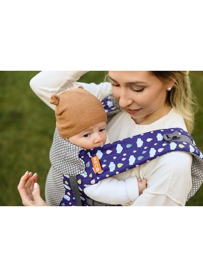 Beco Baby Gemini Newborn to Toddler Carrier - Front, Back and Hip Seat, Backpack & Front With Adjustable Seat, Ergonomic Holder 7-35lbs (Cool Raindrops) - Image 2
