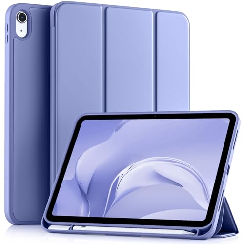 Akkerds Compatible with iPad A16 11th Generation Case 11 Inch 2025 for iPad 10th Generation Case 109 Inch 2022 with Pencil Holder Slim Trifold Stand Protective Cover with Soft TPU BackBluePurple - Image 1