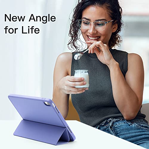 Akkerds Compatible with iPad A16 11th Generation Case 11 Inch 2025 for iPad 10th Generation Case 109 Inch 2022 with Pencil Holder Slim Trifold Stand Protective Cover with Soft TPU BackBluePurple - Image 3