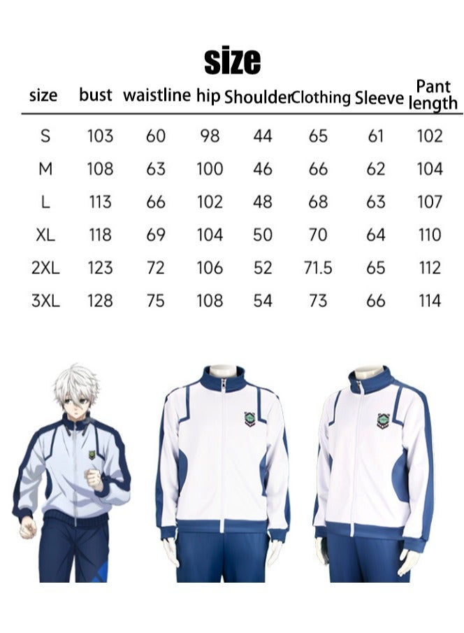 2 Piece Set Anime Blue Lock Costumes Cosplay Basketball Suit Sports Training Suit For Unisex - Image 5