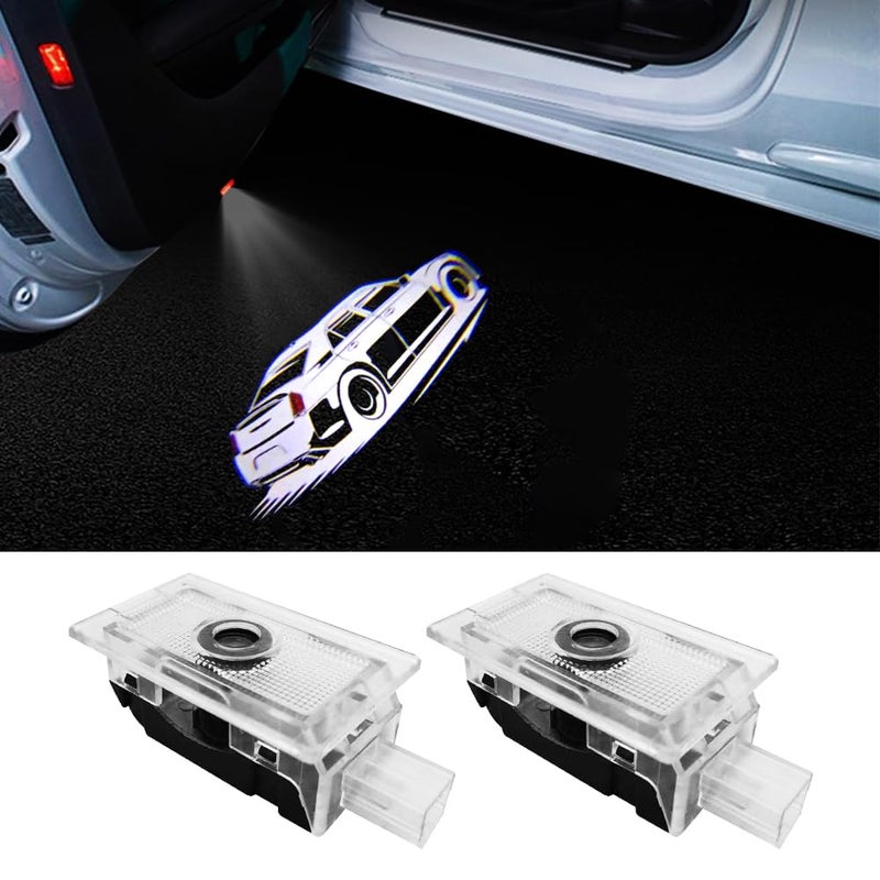 uuakarin 2PCS أضواء شعار باب السيارة المتوافقة مع 300 300C 300S 2005 حتى الآن LED ضوء ظل شبح ليزر مصباح بركة ملحقات السيارة